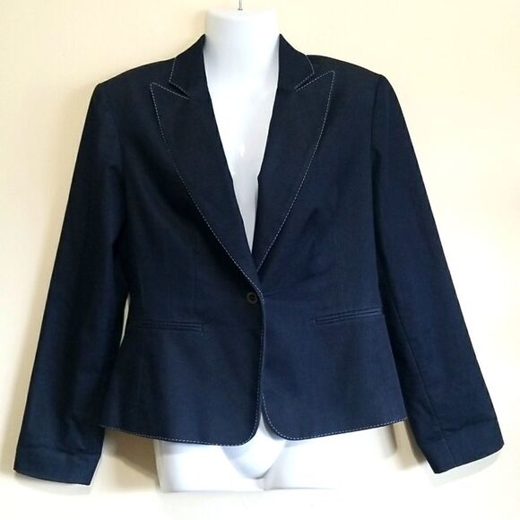 Isabel & Nina Charcoal Gray Blazer Sz 6 - Picture 4 of 11